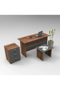 Bega ABC Masa Sehpa Keson Ofis Büro Masa Takımı Barok-Antrasit